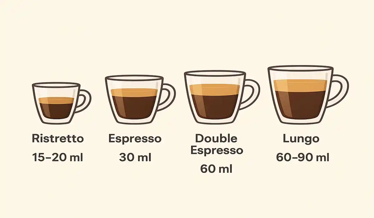 برای ی شات قهوه چند قاشق قهوه بریزیم